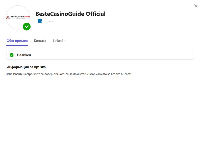 BesteCasinoGuide Official Teams Account