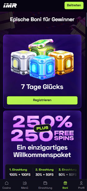 Immerion Casino Mobil App Boni