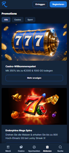 RCasino Mobile Promos