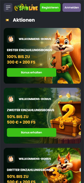 Spinline Casino Mobil App Boni