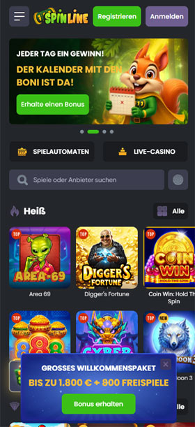 Spinline Casino Mobil App