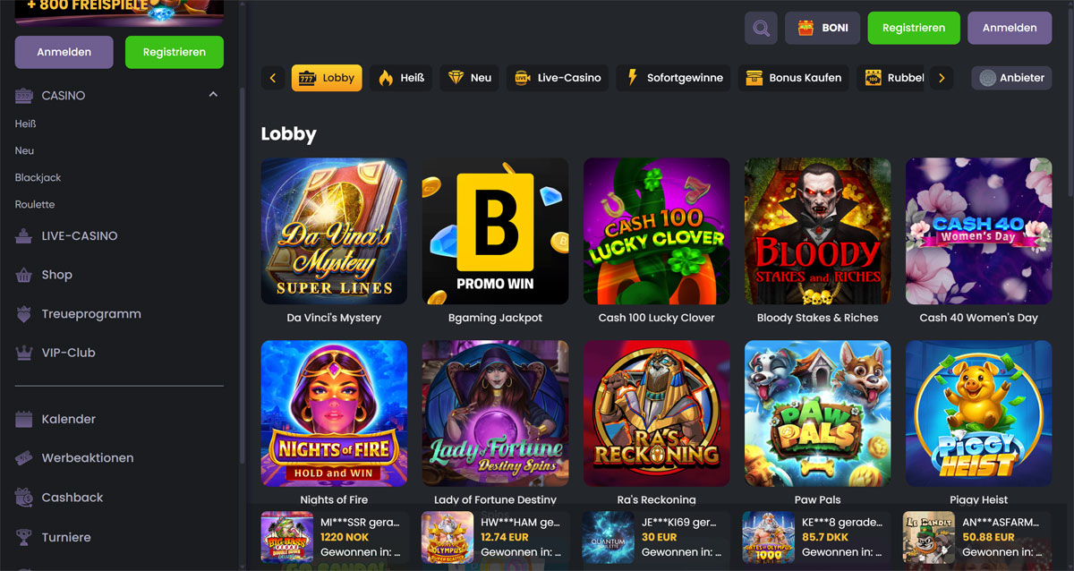 Spinline Casino Spiele